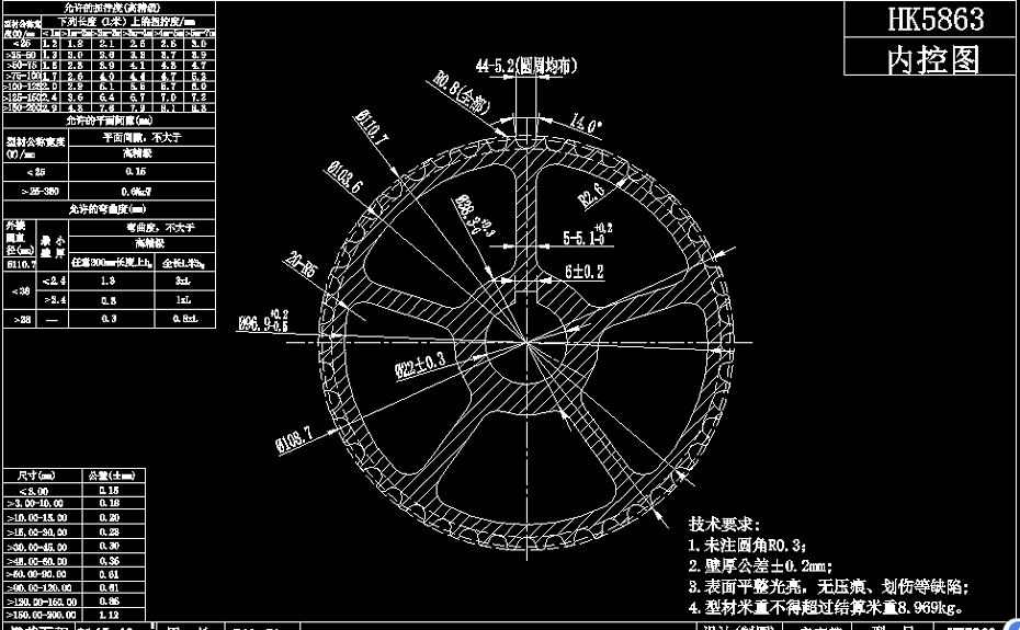 皮帶輪鋁型材圖紙