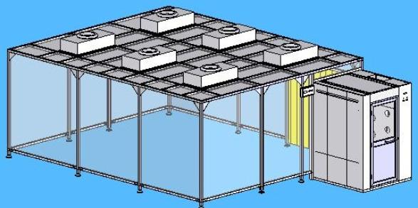 淺析工廠無塵室內(nèi)的潔凈棚